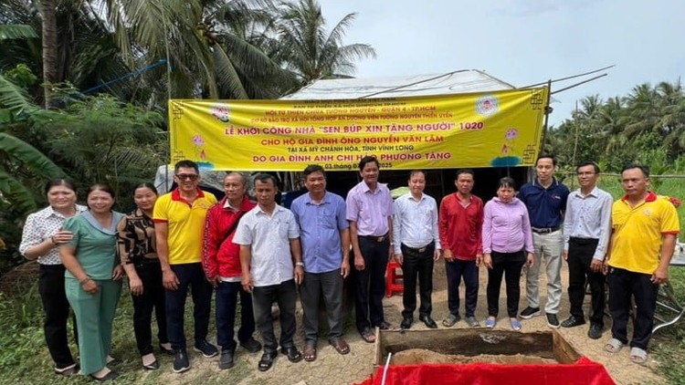 Chùa Tường Nguyên khởi công xây dựng 3 căn nhà tình thương cho hộ nghèo tại tỉnh Vĩnh Long