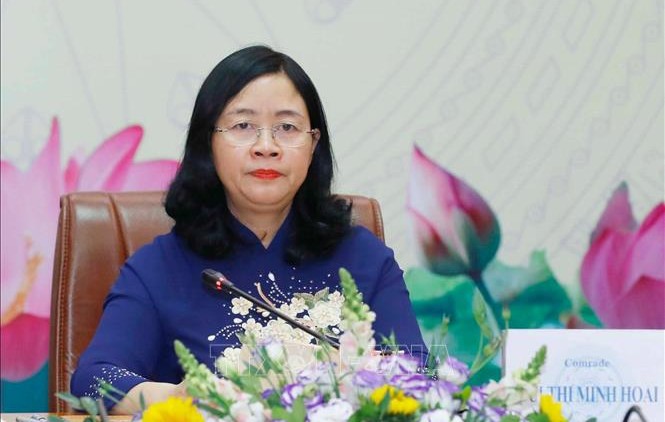 Đồng chí Bùi Thị Minh Hoài, Ủy viên Bộ Chính trị, Bí thư Trung ương Đảng, Chủ tịch Ủy ban Trung ương MTTQ Việt Nam. Ảnh: TTXVN