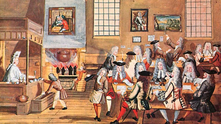 Một quán cà phê ở London, thế kỷ 17. (Hình ảnh: Lordprice Collection/Alamy)