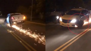 Tài xế say rượu lái ôtô gãy bánh bỏ chạy khi bị cảnh sát truy đuổi
