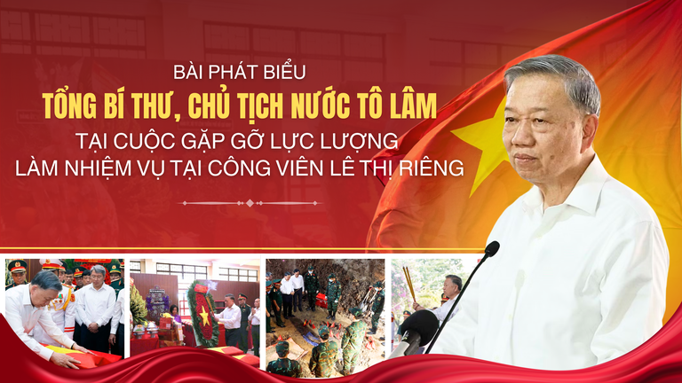 Phát biểu của Tổng Bí thư, Chủ tịch nước Tô Lâm tại cuộc gặp gỡ lực lượng làm nhiệm vụ tại công viên Lê Thị Riêng 