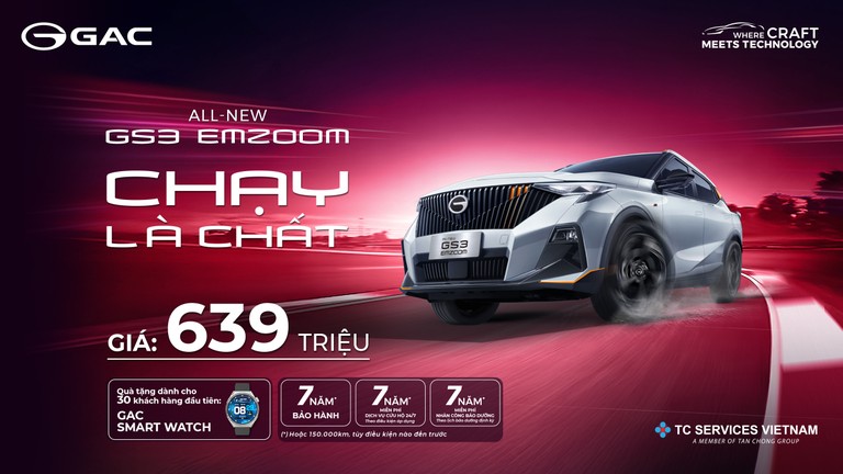 GAC Việt Nam chính thức ra mắt All-New GS3 EMZOOM