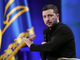 Tổng thống Ukraine Volodymyr Zelensky phát biểu tại cuộc họp báo ở Kiev.