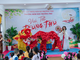 Tiết mục múa lân của các cô giáo tại điểm trường chính. (Ảnh: Trường MN Trường Phú)