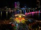 Trình diễn nhạc nước Halo Bay Show tại Khu đô thị vịnh biển Halong Marina (phường Bãi Cháy, Quảng Ninh) 