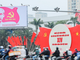 Không khí chào mừng Đại hội lan tỏa qua từng panô, bảng tuyên truyền trên đường phố Hà Nội.
