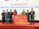 Đại diện Bộ Công an, T&T Group và Ngân hàng SHB trao bảng tượng trưng tài trợ 25 tỷ đồng để xây dựng trường mầm non Hoàng Văn Thụ