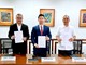 Từ trái qua: Ông Ronnie L.Aperocho, Phó Chủ tịch Điều hành kiêm Giám đốc Vận hành (COO) của Meralco, ông Nguyễn Anh Khoa, Tổng Giám đốc VinEnergo và ông Emmanuel V. Rubio, Chủ tịch kiêm Tổng Giám đốc điều hành MGEN tại lễ ký kết.