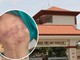 Trường Tiểu học Bình An và học sinh lớp 1 bị bạn đánh (ảnh nhỏ).