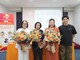 Từ trái sang: Nghệ nhân ẩm thực Bùi Thị Sương, Chủ tịch Hiệp hội Doanh nghiệp Hàng Việt Nam Chất lượng cao - Vũ Kim Hạnh, Tổng giám đốc Tài Ký - Bùi Thị Thúy Loan và con trai Dương Công Minh trong buổi tọa đàm “Tài Ký, nơi nuôi dưỡng tình yêu bánh Việt cho giới trẻ” sáng 18/10 tại TP.HCM