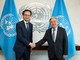 Đại sứ Đỗ Hùng Việt hội kiến Tổng thư ký Liên hợp quốc António Guterres. Ảnh: Thanh Tuấn/TTXVN.