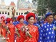 Các cặp đôi tham gia “Lễ cưới tập thể” năm 2026 tại Công viên Tượng đài Bác Hồ, phố đi bộ Nguyễn Huệ. (Ảnh: Thanh Vũ/TTXVN)