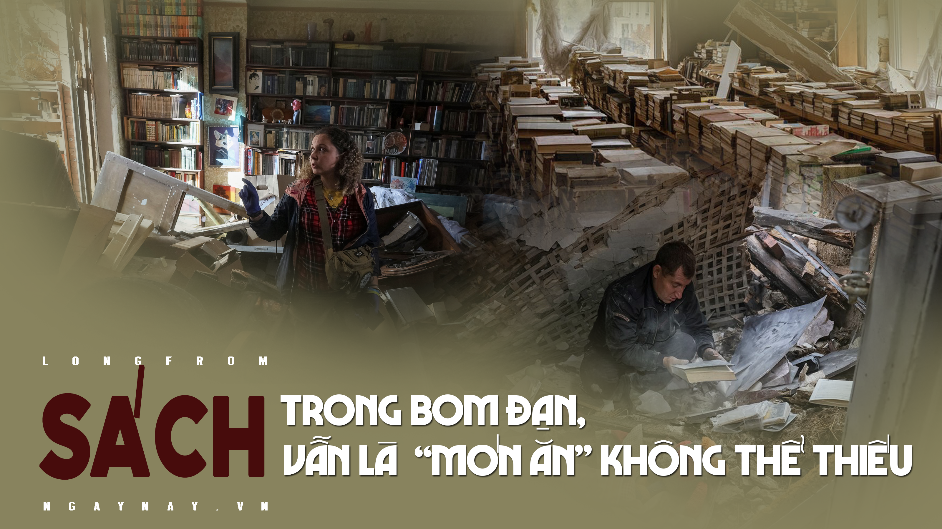 Trong bom đạn, sách vẫn là 'món ăn' không thể thiếu