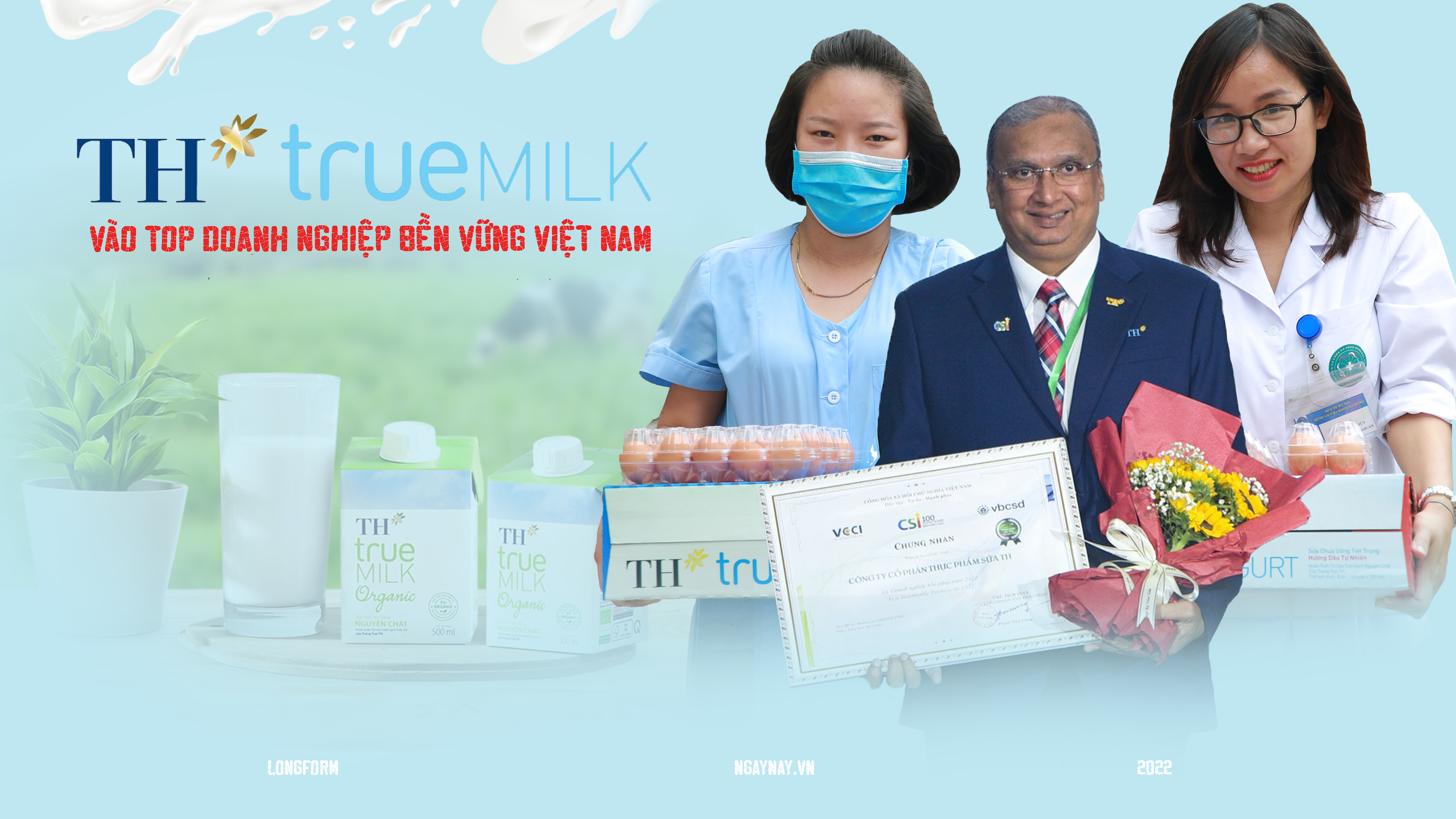 TH true MILK vào Top Doanh nghiệp bền vững 2022