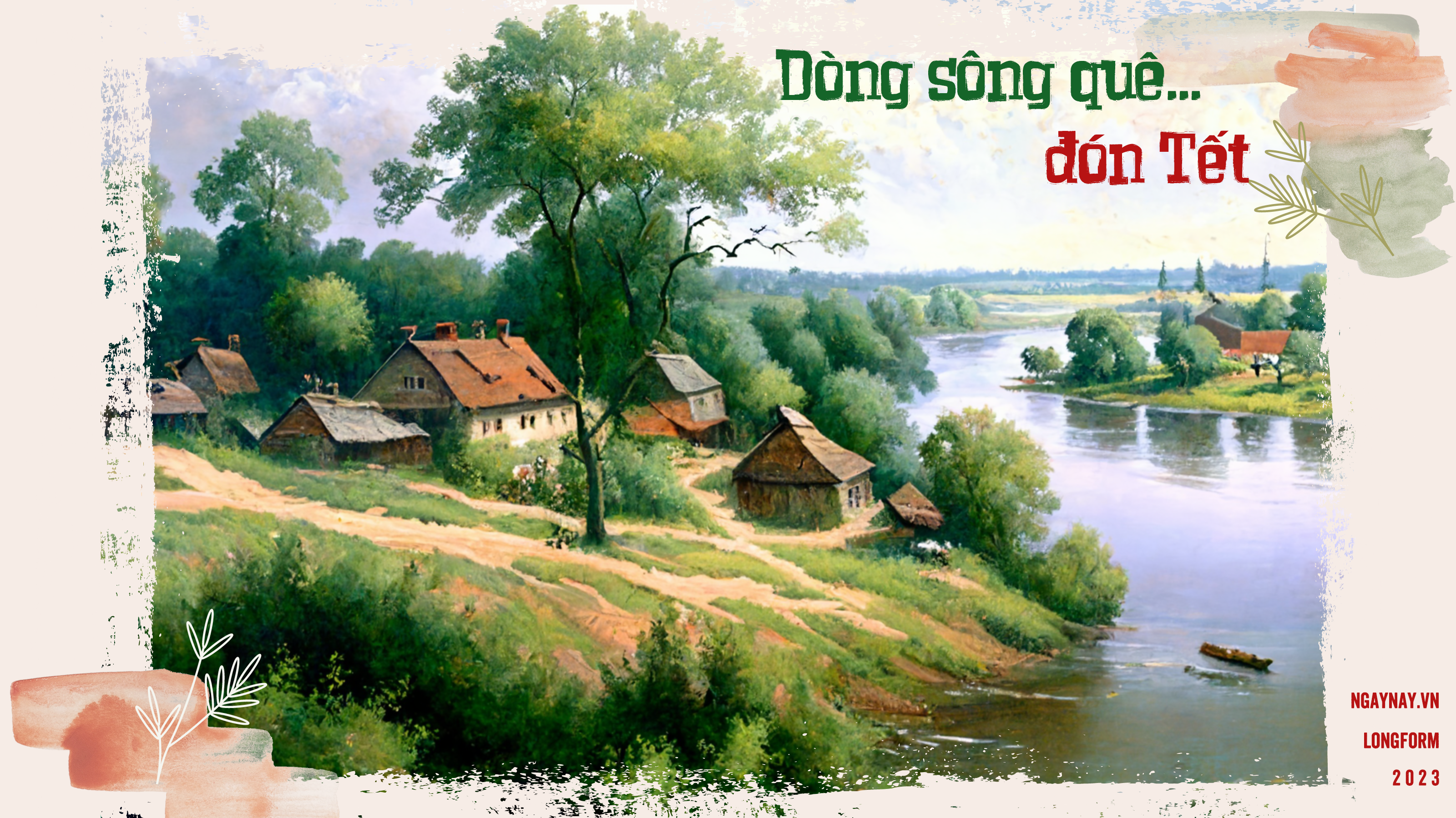 Dòng sông quê đón Tết