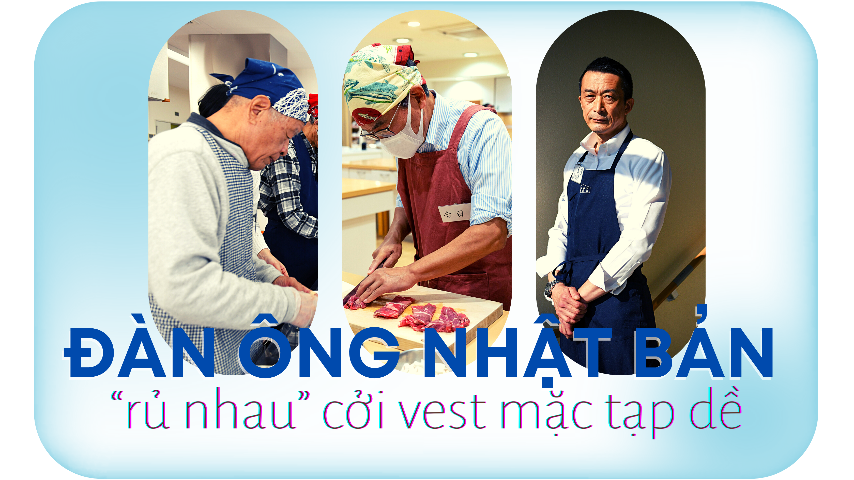 Đàn ông Nhật Bản 'rủ nhau' cởi vest mặc tạp dề