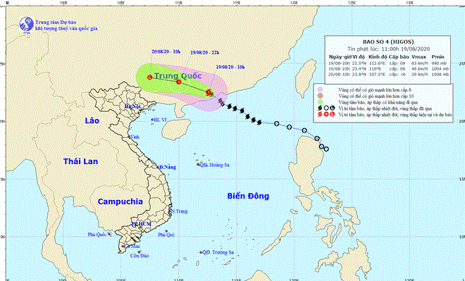 Ảnh hưởng bão số 4, Bắc bộ mưa to trong 2 ngày tới
