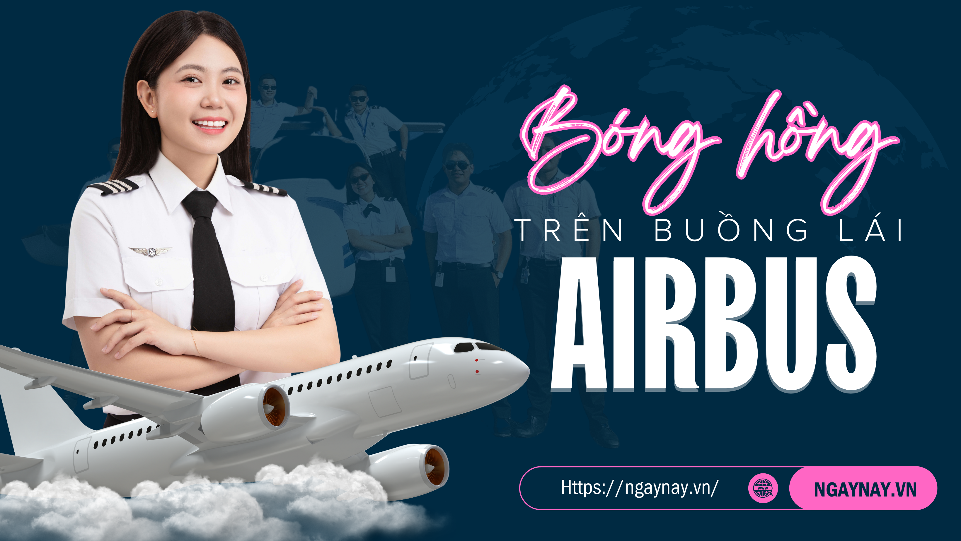 Bóng hồng trên buồng lái Airbus