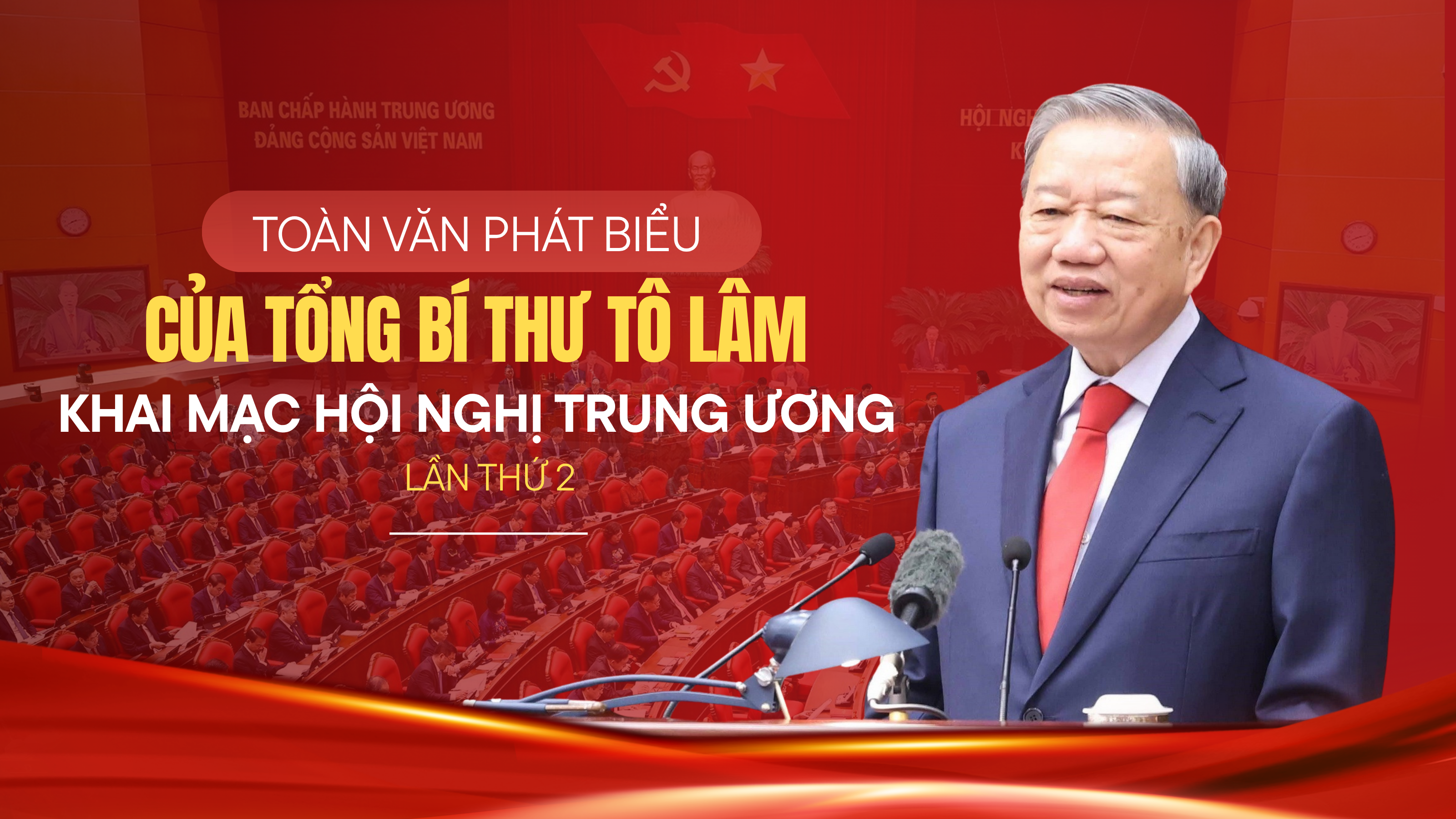 Tổng Bí thư Tô Lâm chủ trì, phát biểu khai mạc Hội nghị. Ảnh VGP/Đức Tuân