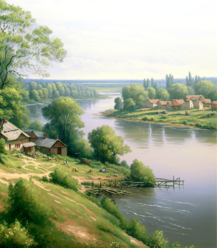 Dòng sông quê đón Tết ảnh 1