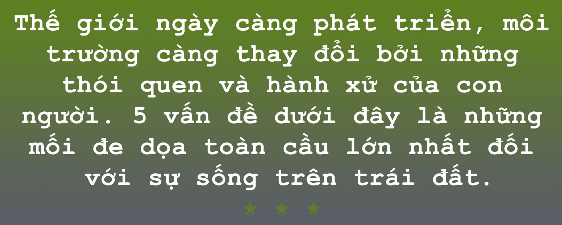 5 mối đe dọa lớn nhất với môi trường ảnh 2