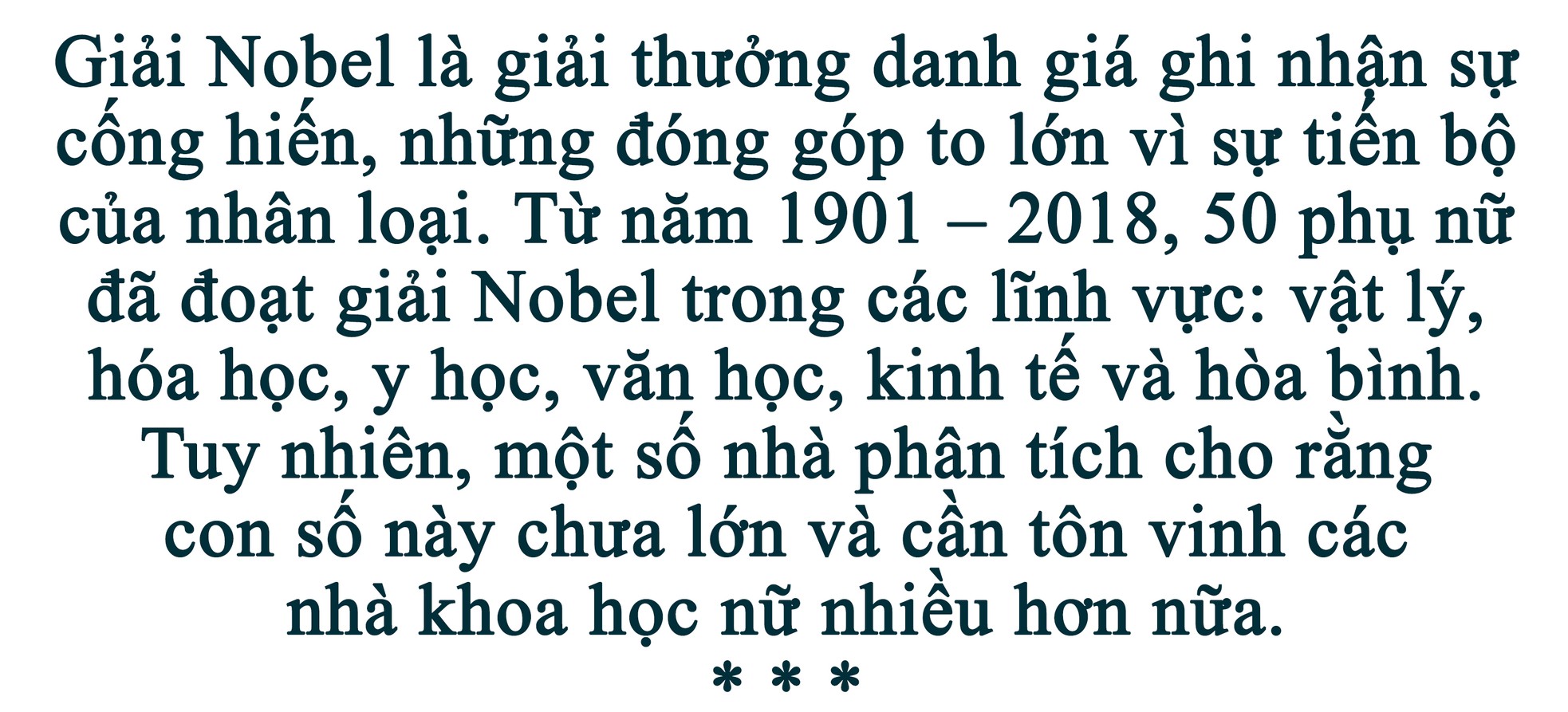 Giải Nobel - 'Giấc mơ không giới hạn' của nữ giới ảnh 2