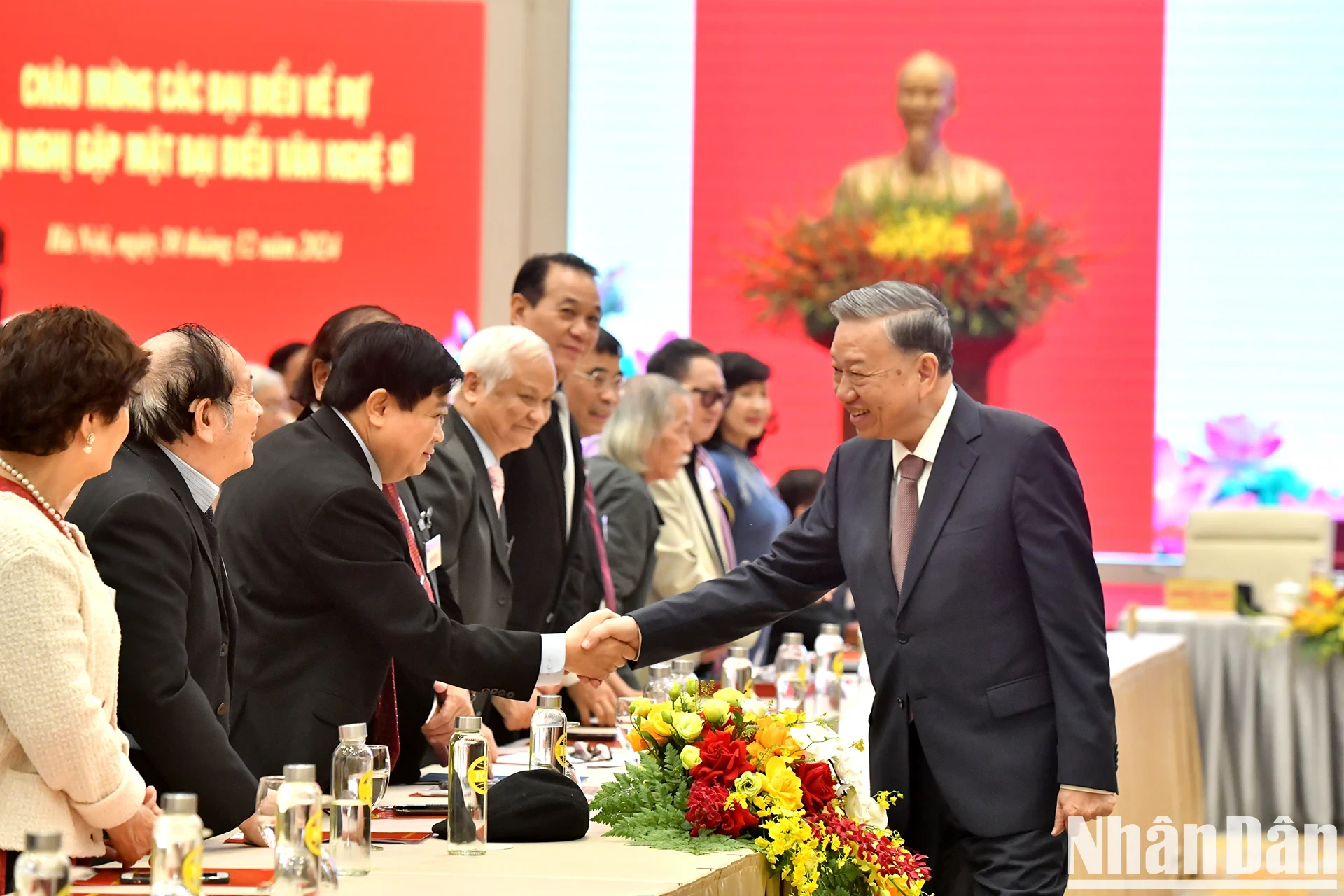 Phát biểu của Tổng Bí thư Tô Lâm tại buổi gặp mặt với đại biểu văn nghệ sĩ ảnh 1