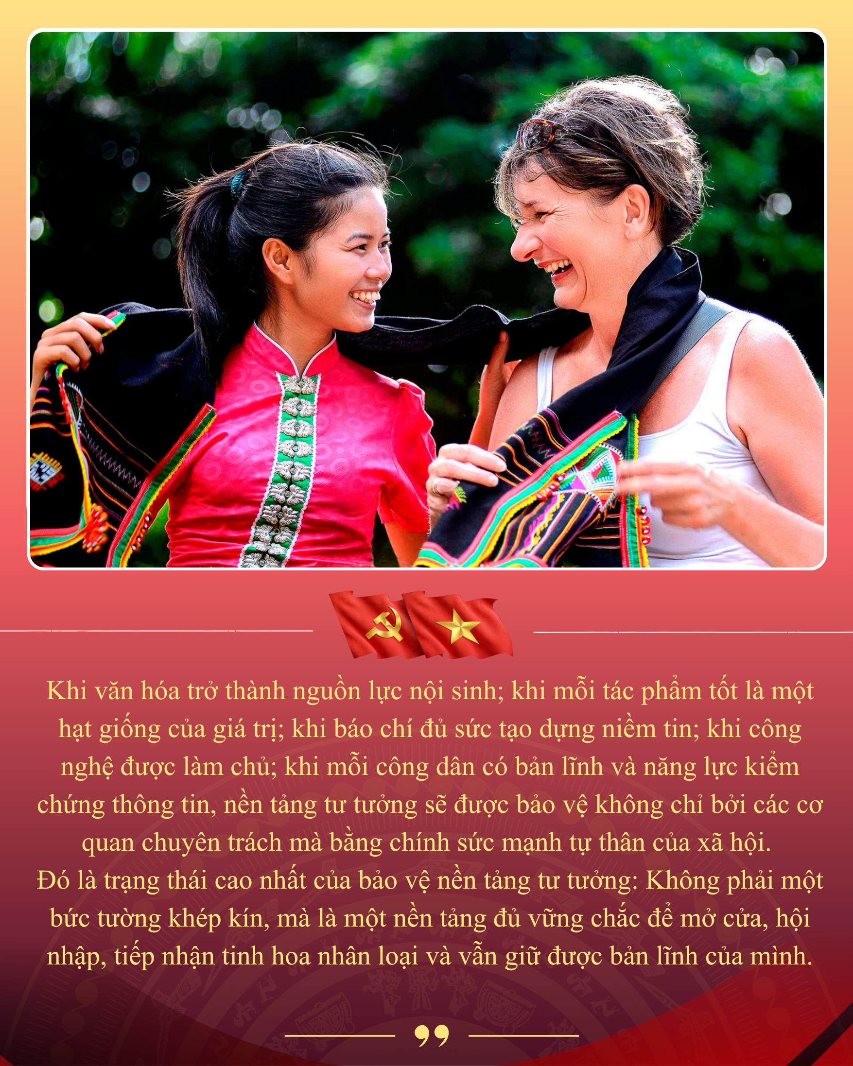 Bảo vệ nền tảng tư tưởng của Đảng trên mặt trận văn hóa, truyền thông trong thời đại số - Bài 5: Bảo vệ - Kiến tạo – Dẫn dắt: Xây dựng năng lực tự chủ tư tưởng, văn hóa trong kỷ nguyên mới ảnh 12