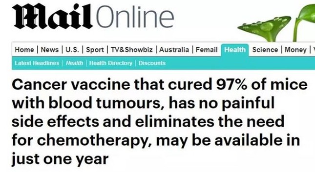 Mỹ bào chế thành công vaccine chống ung thư - ảnh 1