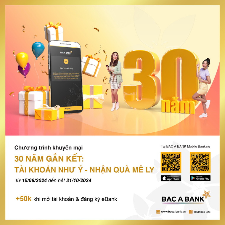 BAC A BANK tung ngàn ưu đãi mừng sinh nhật 30 năm ảnh 1