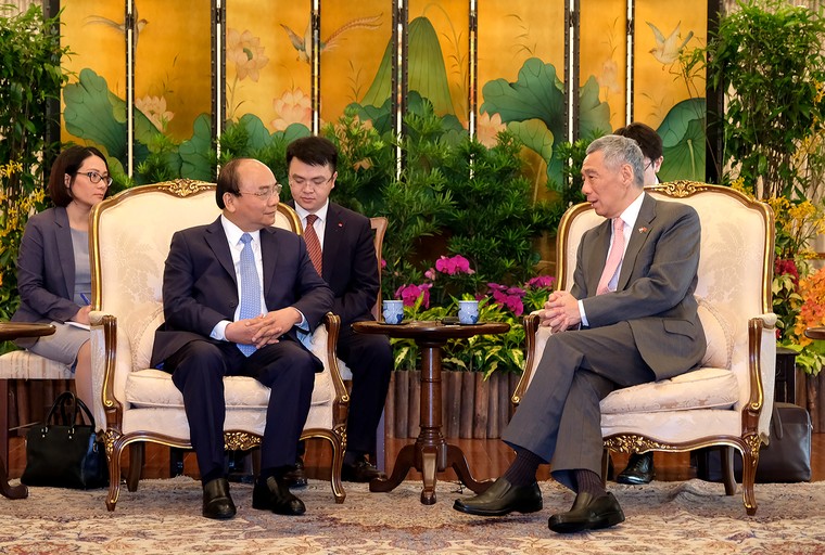 Thủ tướng Việt Nam và Singapore hội đàm ảnh 2