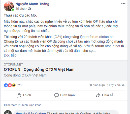 Tranh chấp Facebook Otofun: Tố nhau ầm ĩ trên mạng xã hội ảnh 2
