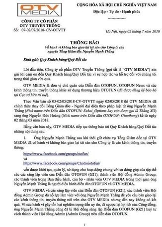 Tranh chấp Facebook Otofun: Tố nhau ầm ĩ trên mạng xã hội ảnh 1