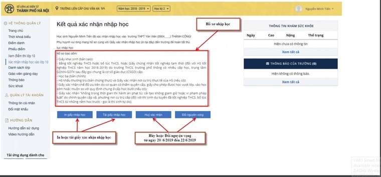 Hà Nội hướng dẫn chi tiết cho lần đầu áp dụng xác nhận nhập học trực tuyến vào lớp 10 ảnh 5