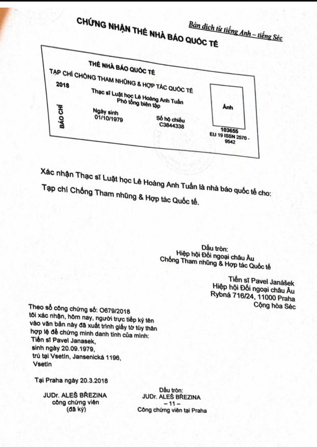 Lần theo tổ chức cấp thẻ ‘nhà báo quốc tế’ cho ông Lê Hoàng Anh Tuấn ảnh 4