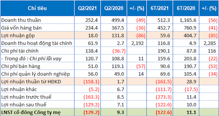6 tháng đầu năm 2021, Nông nghiệp HAGL lỗ 129 tỷ, lỗ luỹ kế vượt 2.400 tỷ đồng ảnh 1