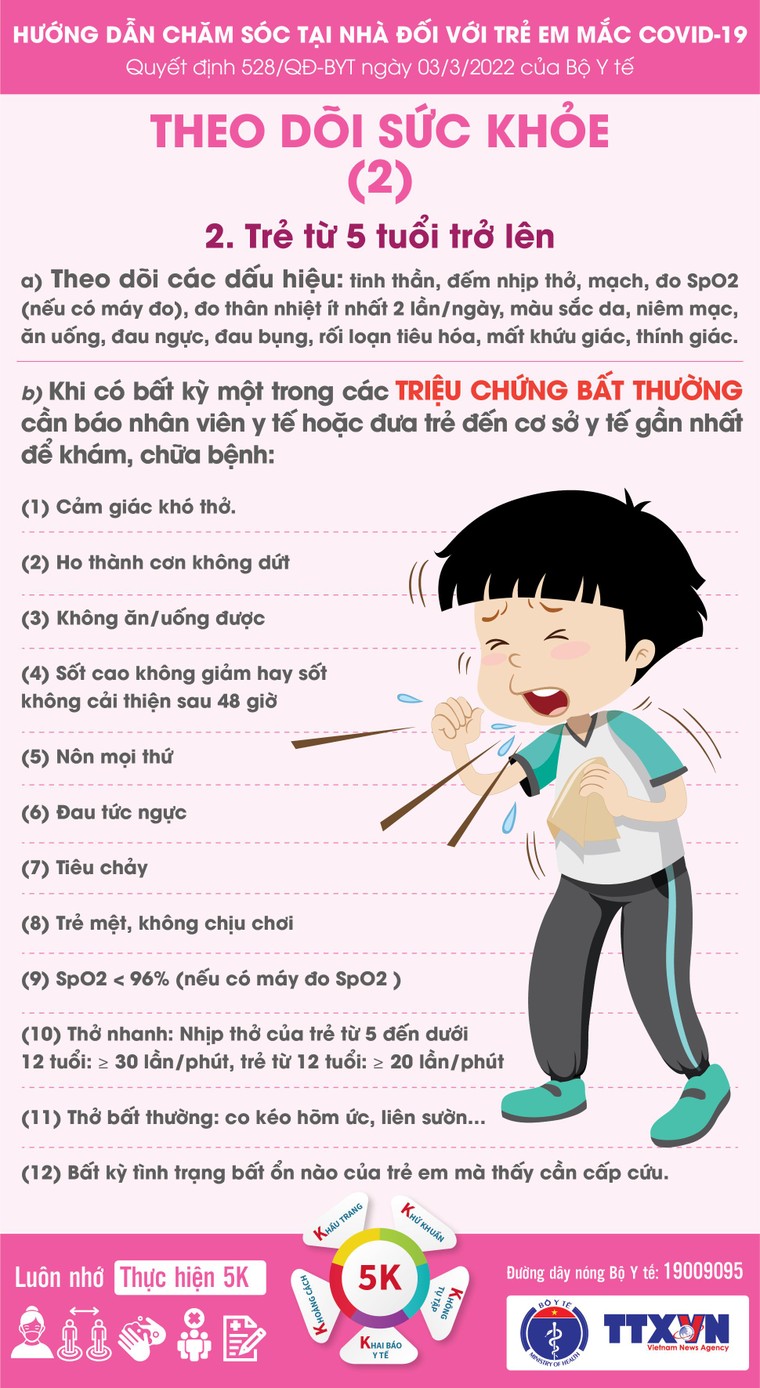 Bộ Y tế hướng dẫn chăm sóc tại nhà đối với trẻ em bị COVID-19 ảnh 7