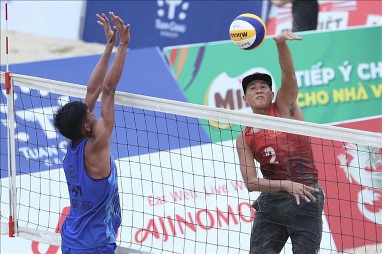 SEA Games 31: Bóng chuyền bãi biển nam Việt Nam thắng Campuchia 2-1 ảnh 1