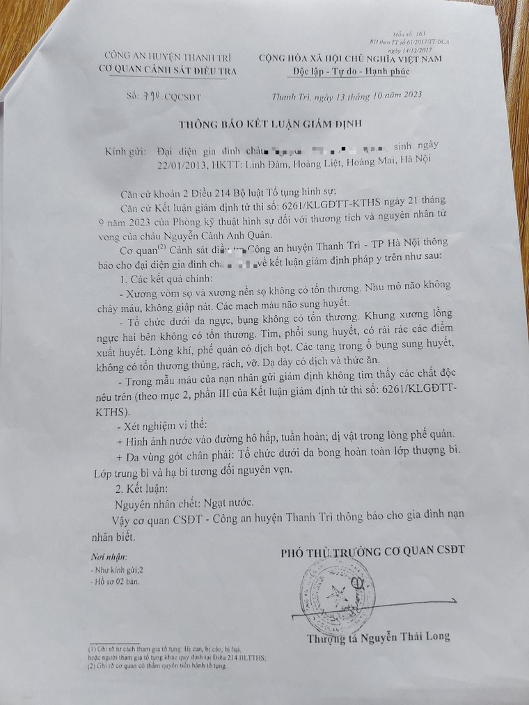 Ai chịu trách nhiệm vụ bé trai đuối nước tại bể bơi IEC Residences? ảnh 1