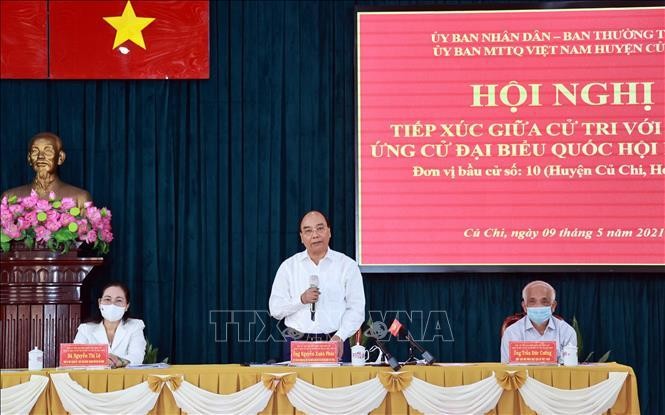 Chủ tịch nước tiếp xúc cử tri tại huyện Củ Chi và Hóc Môn, TP Hồ Chí Minh ảnh 3