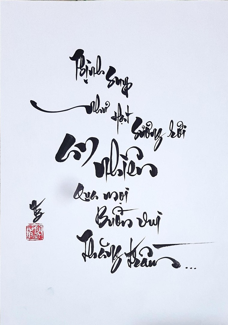 Đi tìm hình cho thư pháp Quốc ngữ ảnh 5