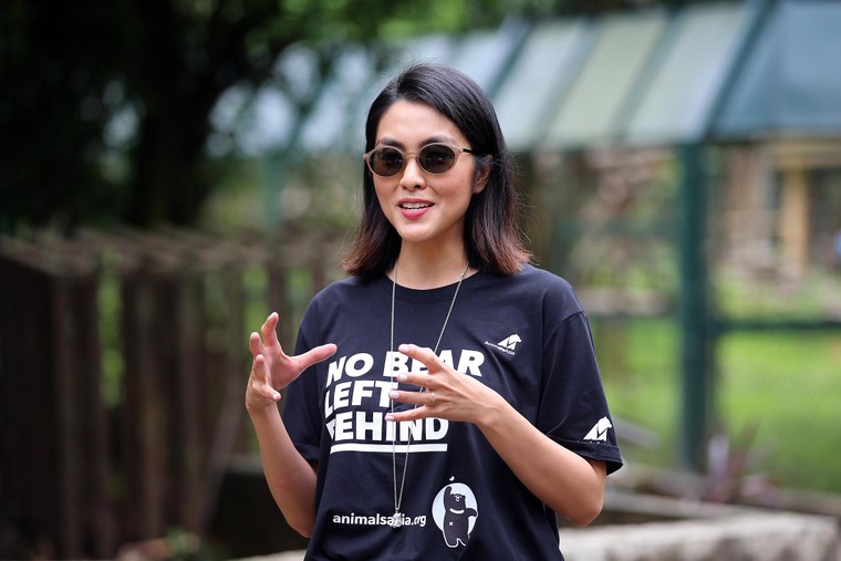 Tăng Thanh Hà cùng nhiều ngôi sao chăm sóc gấu tại Tam Đảo ảnh 11