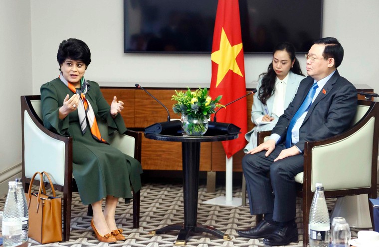 Chủ tịch Quốc hội Vương Đình Huệ gặp mặt lãnh đạo của Prudential trong chuyến thăm Vương quốc Anh ảnh 1