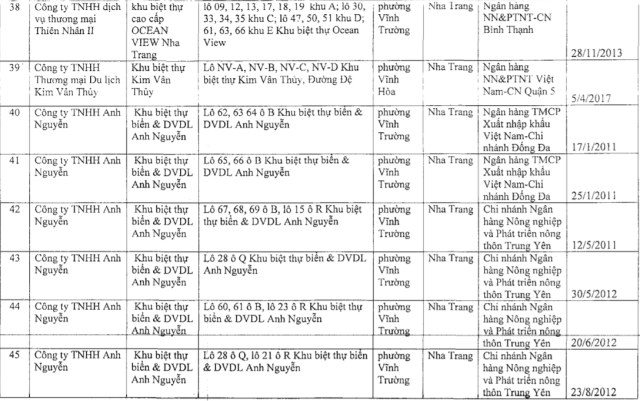 Khánh Hòa công bố hàng loạt dự án đang thế chấp ngân hàng ảnh 4
