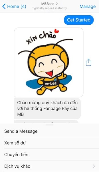 Giao dịch tài chính bằng 'chat' qua Facebook Messenger ảnh 1