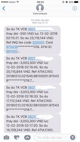 Nhiều tài khoản ngân hàng bỗng dưng mất tiền trong đêm 26 Tết ảnh 1