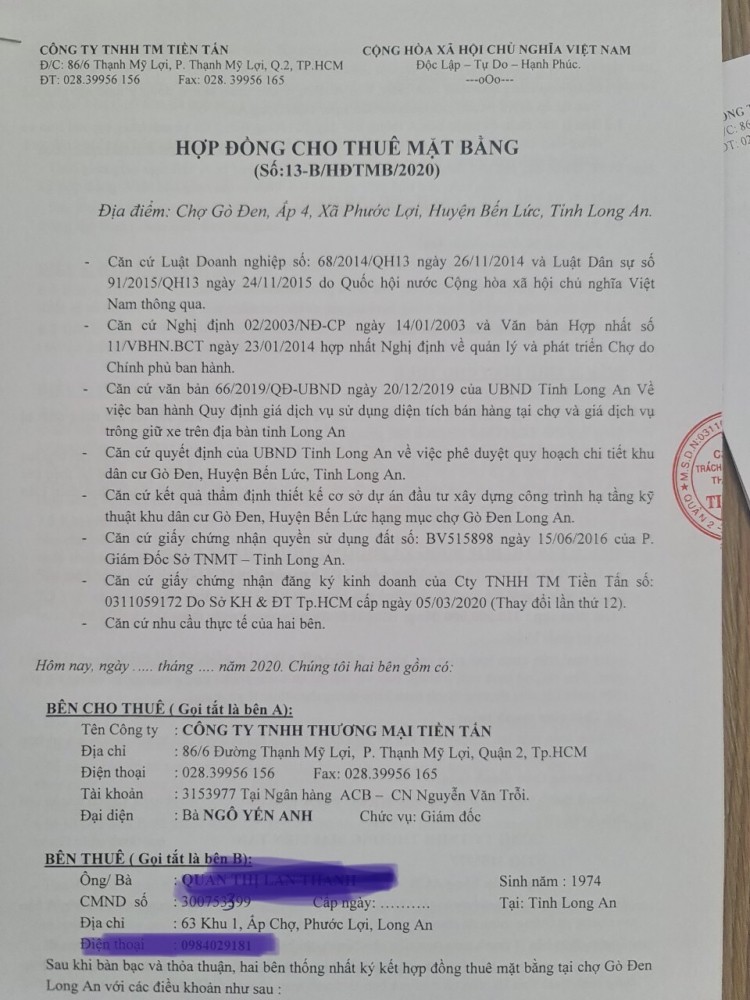 Long An: Tiểu thương chợ Gò Đen có bị tính giá thuê sạp ‘trên trời’? ảnh 1