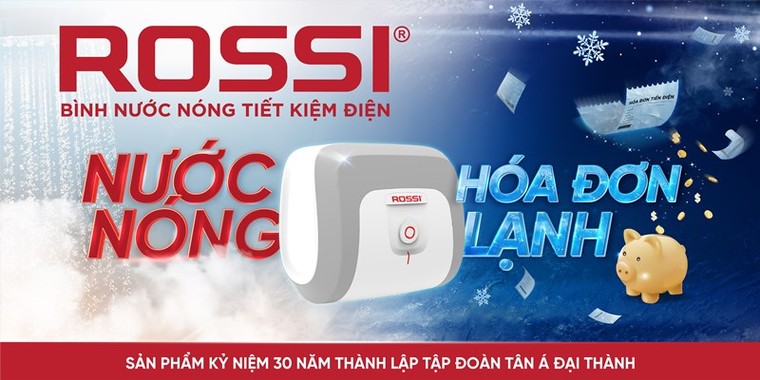 Tân Á Đại Thành ra mắt bình nước nóng Rossi 30 phiên bản đặc biệt ảnh 2