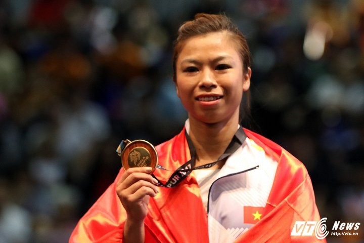 VĐV Wushu Thúy Vi nhận HCV đầu tiên tại SEA Games 29 ảnh 2