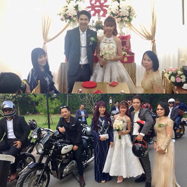 Ca sĩ Khởi My “cưỡi” moto về nhà chồng ảnh 1